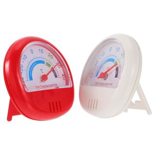 SEWACC Lot de 2 Thermomètres en Plastique pour Réfrigérateur et Congélateur Lecture Instantanée Léger et Compact Blanc et Rouge Outil de Mesure Portable Cuisine et Stockage