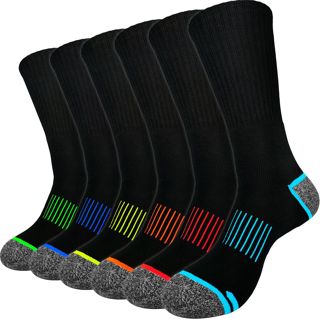 6 PAIRES Chaussette de travail, Chaussettes Chaudes en Coton, Thermiques et Renforcées, Travail Sport