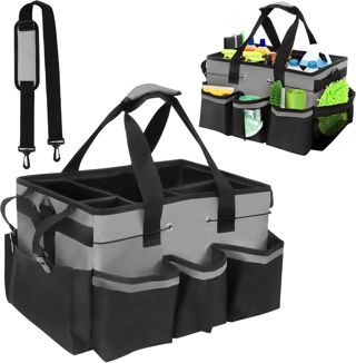 Panier de Nettoyage avec Poignée 40 x 23,5 x 27,5cm, Organisateur Nettoyage