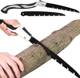 210mm Coupe Branche Telescopique Avec lame de rechange Scie à Main Pliante D'extéRieur Avec Verrouillage de SéCurité Scie à Métaux Coupe Branche Scie à Bois Scie D'élagage