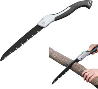 Vastsea Scie Pliante Extérieur Portable, Scie à élaguer, pour Jardin, Le Travail Du, Troncs et Branches épais (Noir)