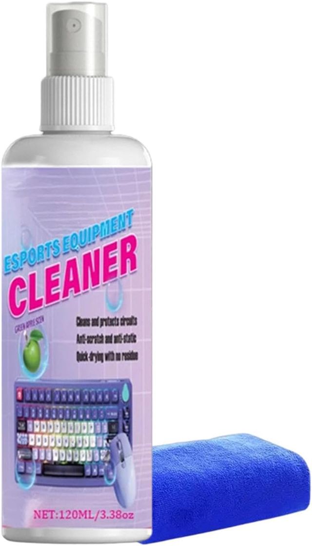 Screen Cleaner Kit, Dust Removal Spray, Universal Wipe Solution, Electronics Cleaning Formula, for Keyboard Mouse Headphones Monitor Phones Car Laptop Device Care Daily Use