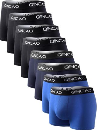 QINCAO Boxers Homme Lot de 6, Coton sans Logo, Confort Bien ajusté