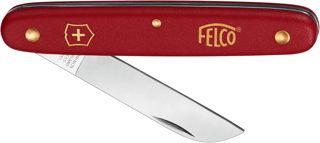 FELCO 3.90 50 Couteau à greffer et à couper (lame de 57 mm, couteau pour greffes et boutures, manche en nylon rouge)