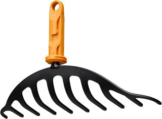 Fiskars OneClick Râteau à Roses, Embout Étroit pour Les Parterres Étroits
