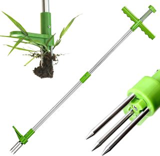 Désherbeur, Manche 100 cm, Griffe 3 Dents, Acier Inoxydable