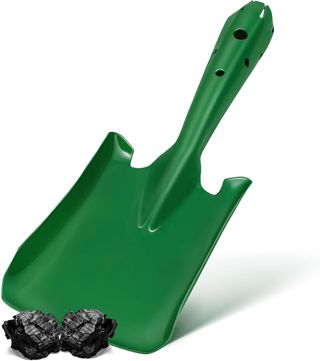 SHINEOFI Pelle à Cendres en Fer Verte pour Cheminée et Poêle