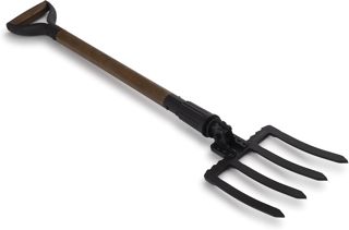 Barebones Fourche à bêche pliante – Outils de jardinage polyvalents pour creuser, aérer et creuser des tranchées – Fourche en acier durable avec design Twist-Lock