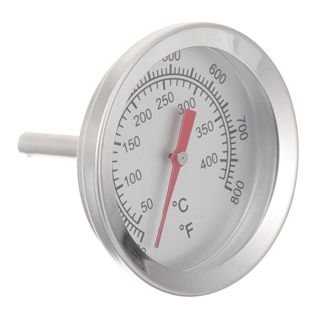 Milisten Thermomètre de Four en Acier Inoxydable Argenté, Surface Lisse, sans Bavures, Cuisine et Barbecue, Surveillance des Ingrédients, 100% Précis
