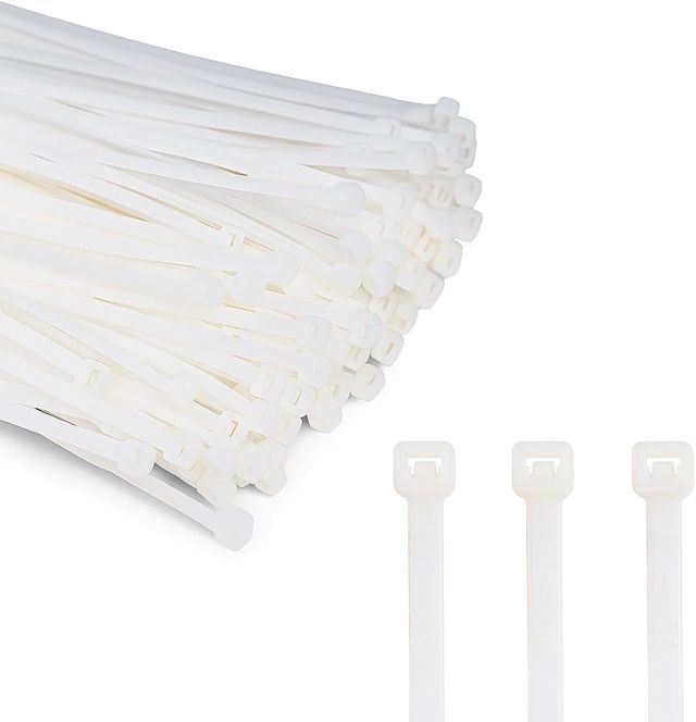 ERKO Collier de Serrage 200x2,5mm, 100 pcs, Blanc