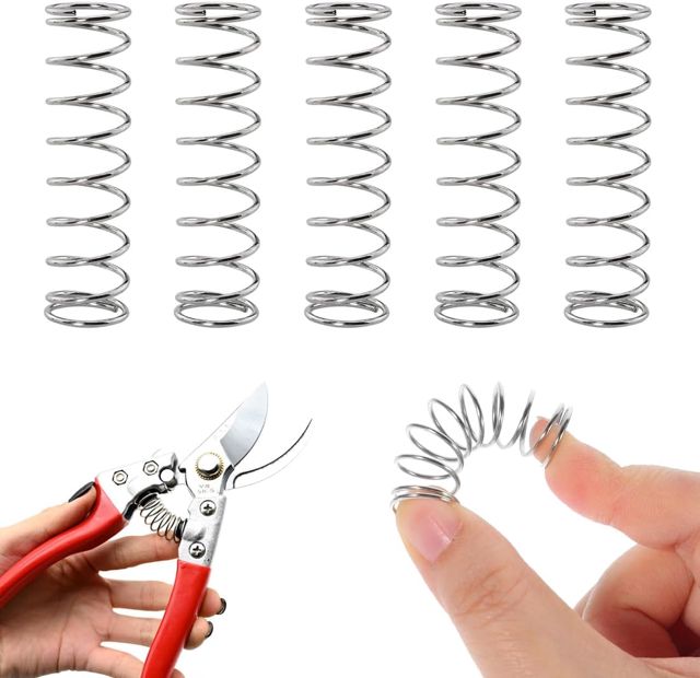 5 Pièces Ressorts De Sécateurs, Ressort De Sécateur, Remplacement du Ressort De Sécateur, Longueur 50 mm, Remplacement Ressort de Compression, Améliore la Durabilité et la Précision des Coupes