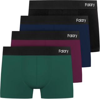 FALARY Boxer Shorts Hommes sous-vêtements pour Hommes Coton Biologique Hommes Rétro Shorts sous-vêtements Boxer Lot de 4