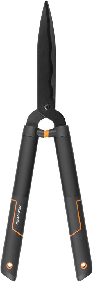 Fiskars Cisaille à haie SingleStep, Lame ondulée, Lames en Acier, Longueur: 58 cm, Noir mat, HS22, 1001433