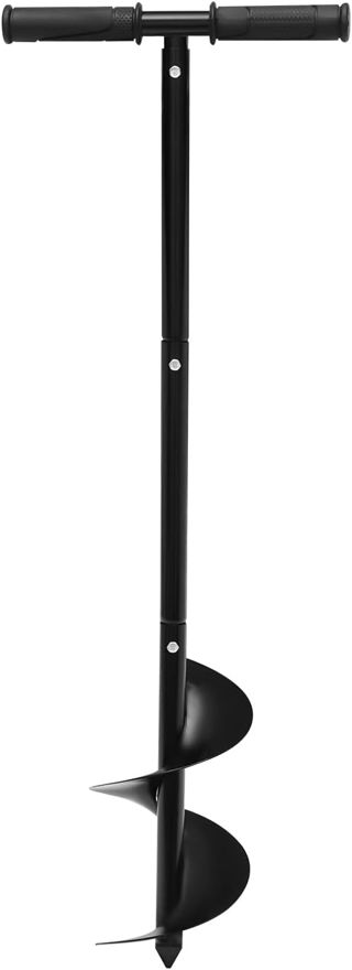 Tarière de Jardin Manuelle ø 150mm, Gants Outil de Jardinage
