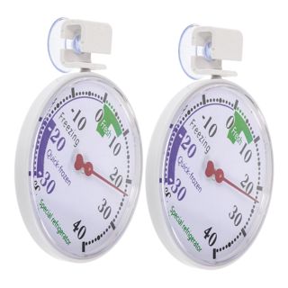 VICASKY Thermomètres Affichage Température pour Cuisines Domestiques et Supermarchés Design Portable en Plastique Réutilisable, Lot de 2 Pièces pour Réfrigérateur et Congélateur