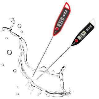 2pcs Thermometre Cuisine à Lecture Instantané avec Longue Sonde de Cuisson Thermometre Patisserie Numérique pour Boissons Chaudes Termometre Cuison avec Écran LCD