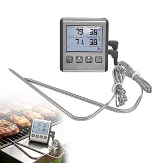 Double Sonde Thermometre Cuisine Numérique, Thermomètre à Viande pour Rôti