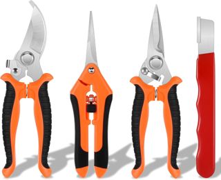 4 Pièces Sécateur De Jardin, Sécateur en Acier Inoxydable,Ciseaux