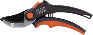BLACK+DECKER Sécateur - Capacité de Coupe 14 Ø CM - Lame en Acier Trempé - Manche avec Soft Grip - 20 x 6 x 1,6 CM - Cisailles à Fleurs - Sécateurs - Sisailles à Haies