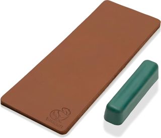 BeaverCraft Cuir à décaper Strop pour aiguiser les couteaux LS2P1 - Kit d'affûtage de couteaux 8 x 20 cm - Aiguiseur de couteaux avec affûtage Ensemble de pâte à polir Strop - Double face