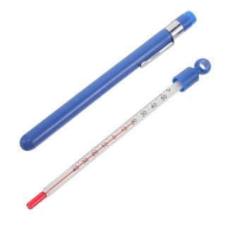 Cabilock Thermomètre à Vin en Verre Vinification à Domicile, Indicateur Précis de Température avec Étui, Résistant et Polyvalent pour Bar Maison Cuisine