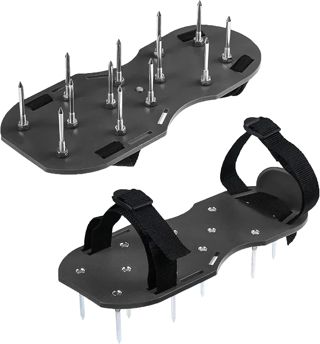Chaussures aératrices de pelouse avec crampons - Chaussures de jardin pour aération du sol - Sandales réglables pour l'entretien et la ventilation de la pelouse