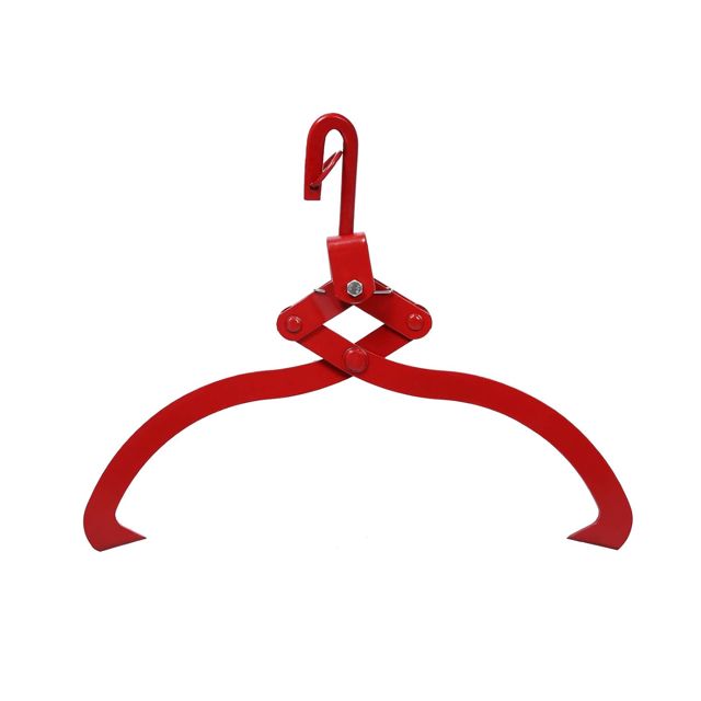 Wiltec Grappin forestier pour troncs – Ouverture max. 610 mm – Force max. 450 kg – Outil pince de levage avec 2 Mandrins de serrage – Griffe Pince forestière pour grumes, débardage