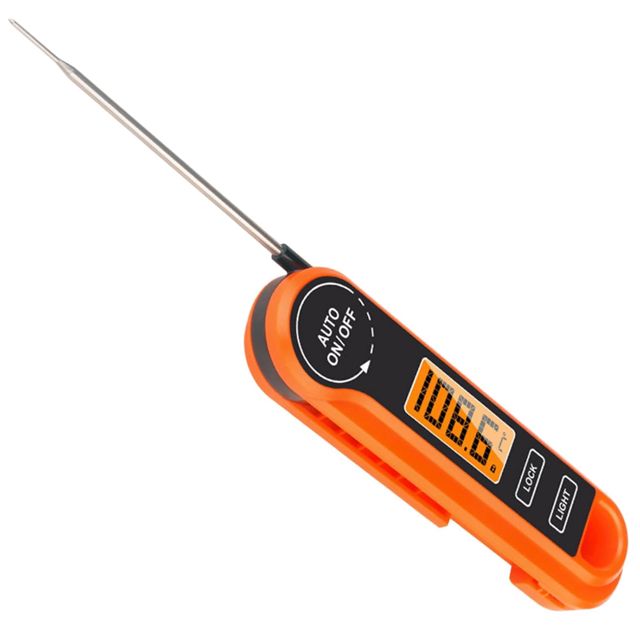Lurrose Thermomètre de Cuisine Numérique pour Barbecue Mesure Rapide pour Viande Poulet Poisson et Cuisson