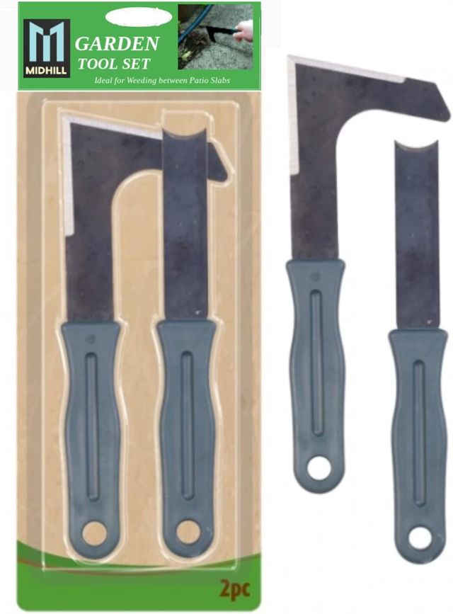 Lot de 2 outils de nettoyage robustes pour terrasse et pavés de jardin