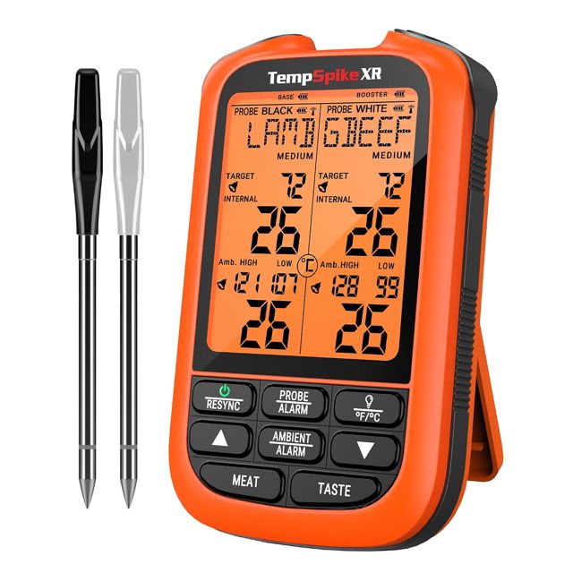 ThermoPro TempSpike Thermomètre à viande sans fil 300 m numérique rechargeable pour cuisine et barbecue