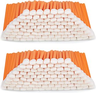 BVN 200 Pièces Bâtonnets de Nettoyage Carrés Rectangulaires en Mousse, pour Nettoyage d'imprimante, Jet d'encre, Appareil Photo, Lentille, Optique, Appareils Électroniques et de Nombreuses, Orange