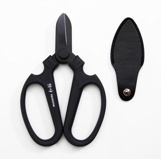 Wazakura Ciseaux à Fleurs Japonais à Lame Noire Fluorée, Acier Carbone