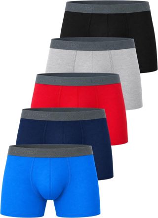FM London Boxers Lot de 5 pour Homme avec Technologie de Protection Contre Les odeurs HyFresh