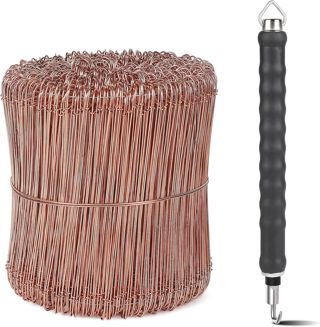 CPROSP 1000 pcs Fil de liaison en béton de PVC Noir Ø1,4x100mm & Torsadeuse