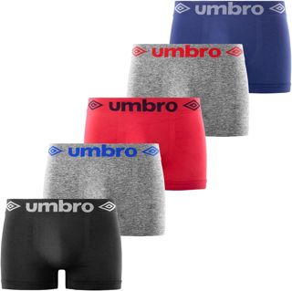 Umbro Boxer Homme sans Couture, Caleçon Homme Anti-Irritation et Respirant (Lot de 5)