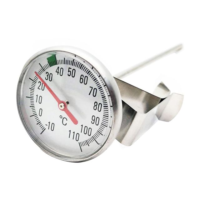 VICASKY Thermomètre Alimentaire en Acier Inoxydable 1 Set Précision avec Sonde, Portable pour Café, Lait Cuisine
