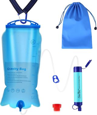 SimPure Filtre à Eau Personnel, Paille de Filtration de l'eau Portable, purificateur d'extérieur équipement de Survie pour Le Camping, la randonnée, l'escalade et Les urgences