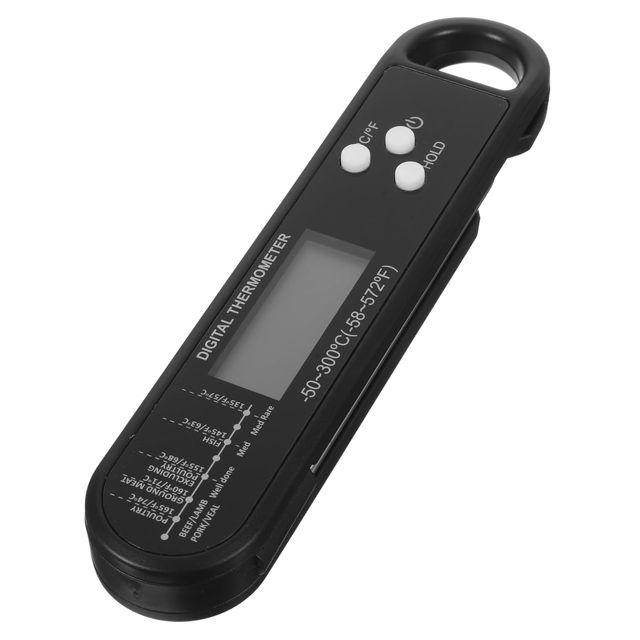 POPETPOP Thermomètre Numérique pour Barbecue Sonde de Cuisson Indicateur de Température pour Viande et Eau Outil de Cuisine Inoxydable