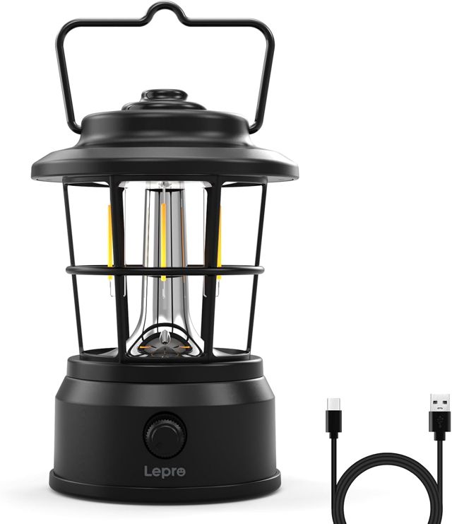 Lepro Lampe Camping LED Rechargeable, 4 Modes Dimmable, IPX4
