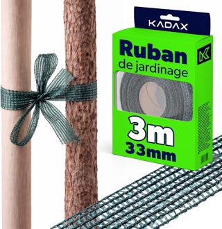 KADAX Ruban de fixation flexible pour plantes et arbres - 3,3 cm x 50 m - Avec structure en maille - Vert