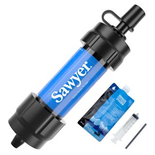 Filtre à Eau Sawyer Mini PointONE pour l'Extérieur - Élimine 100% des Microplastiques et 99,99999% des Bactéries (Noir)