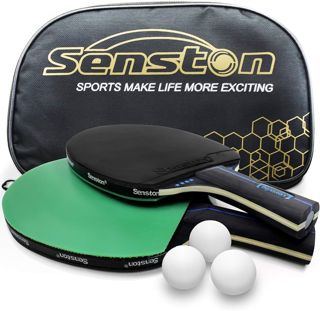 Senston Raquette ping Pong Professionnel, balles de ping-Pong, 2 Raquettes de Tennis de Table et 3 balles