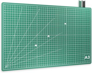 ACROPAQ Tapis de Decoupe A2 - Auto-Réparateur, A2 (60 x 45 cm), 5 Couches de protection pour vos meubles, Avec grilles et repères d'angle sur les deux faces - Tapis de Bricolage, Tapis decoupe