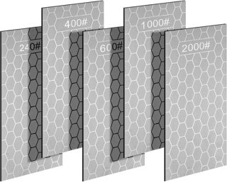 Aolso Aiguiser Diamantées, 2 Pièces Pierre a Aiguiser Affutage Diamant Couteau Surface Nid d'Abeille, 400/1000 Pierre à Aiguiser Diamantée,Aiguiseurs de Couteaux a Affuteur Avec Base