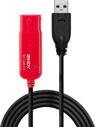 Lindy Rallonge Active USB 2.0 Pro avec Hub 4 Ports 12m Noir 42783