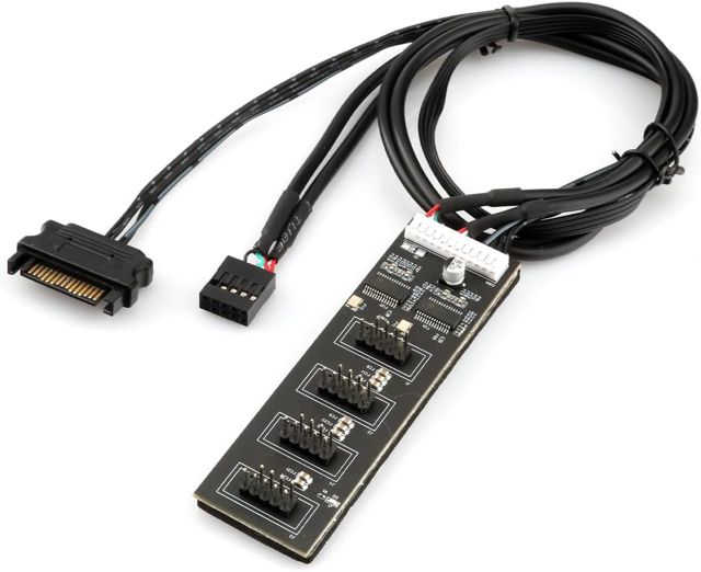 Extension de hub USB interne, 4 ports USB 2.0 internes, répartiteur d'en-tête USB 9 broches pour câble d'alimentation SATA, connecteur répartiteur USB 2.0 pour carte mère, adaptateur pour processeur