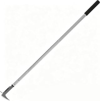 Grattoir à joint anti-mauvaises herbes avec long manche réglable de 138 cm - Désherbeur pour joints de pavés et trottoirs - Grattoir ergonomique avec lame dentelée en acier pour le jardinage