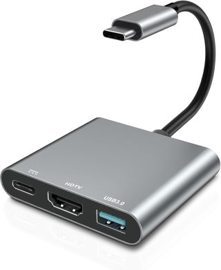 Adaptateur USB C HDMI 4K, hub multiport USB-C 3 en 1 avec port de charge PD 100 W, HDMI 4K @ 30 Hz, transfert de données USB 3.0 pour MacBook, iPad, iPhone 15, Surface, Samsung S24 et plus encore