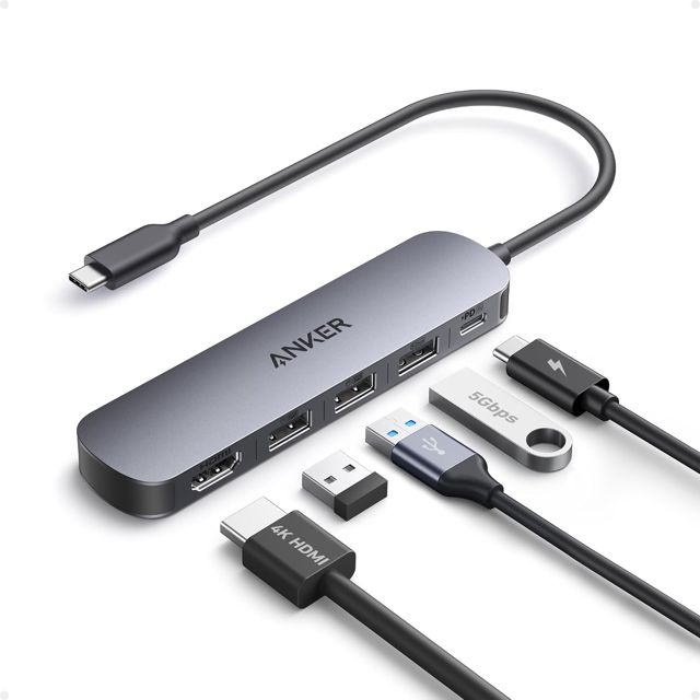 Anker Hub USB C, Concentrateur 7 en 1, Répartiteur HDMI 4K 60 Hz