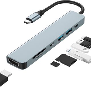 Hub USB C HDMI 4K PD 100W Adaptateur USB C vers HDMI Multi Data Ports